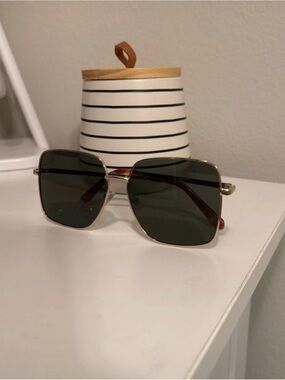 Fossil Gold Frame Sunglasses with Dark Lenses
